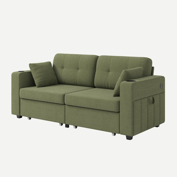 Sofas for Living Room, Couch Set,3 Seats Sofa, USB Charging,Wood Frame,Easy to Install,with Storage, Charging Station,Cup Holder,Modern Sectional Sofas for Living Room, Apartment,Chenille Fabric